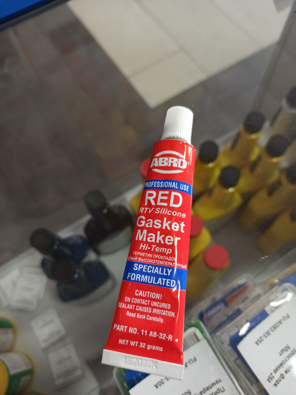 Герметик прокладок ABRO MASTERS (красный) 32 г. — 1